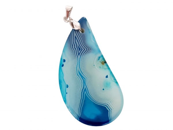 pendentif agate bleue goutte